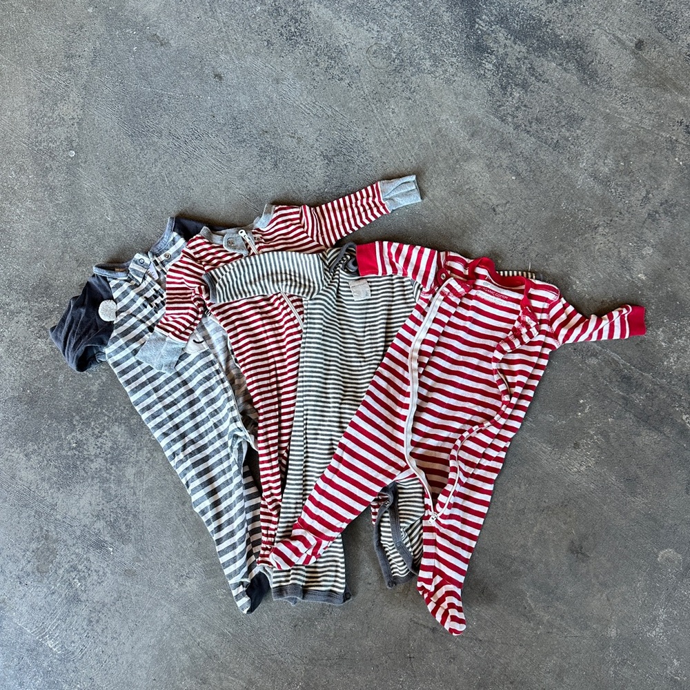 Primary, Burt’s Bees and Gerber Striped Cotton Bodysuit 3-6mo